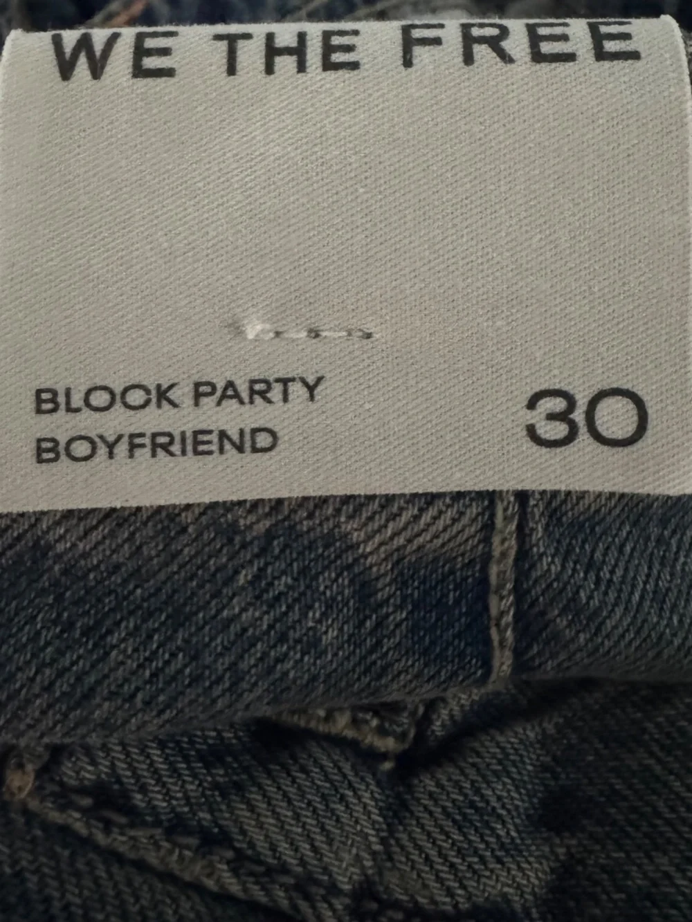NWT Free People Block Party Boyfriend Jeans, Size 30/US Size 10
